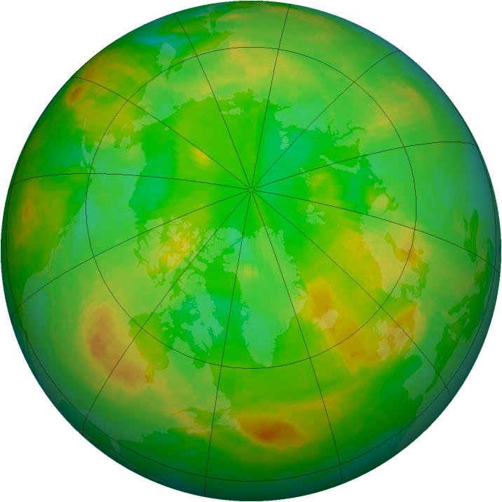 Arctic ozone map for 23 June 2004